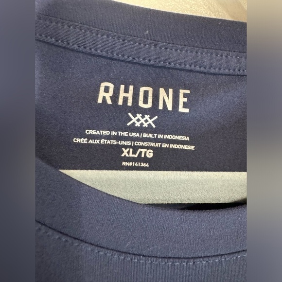 XL Rhône tee shirt casual and workout athletic shirt in navy blue - Picture 8 of 11